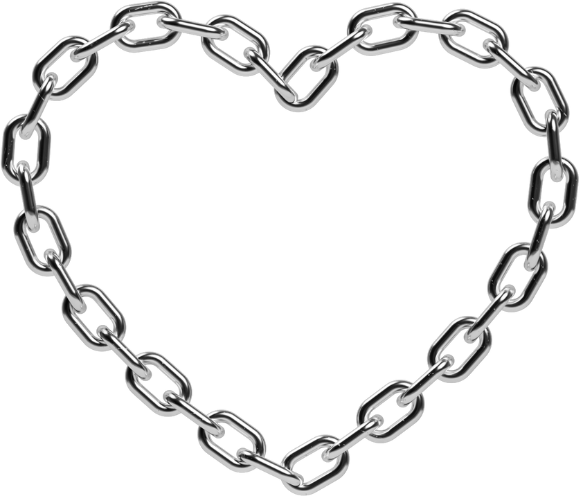 3D Y2K Chain Heart